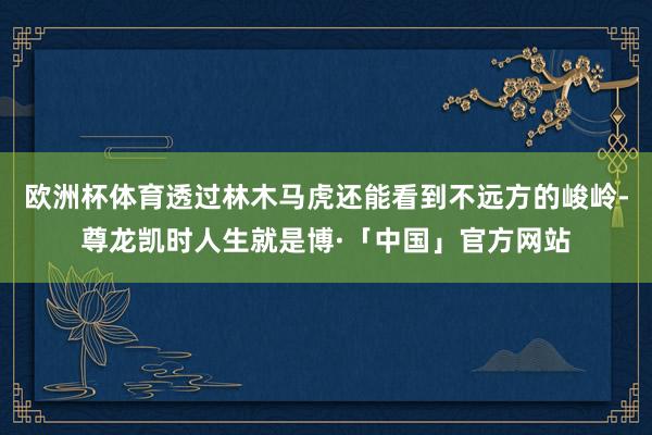 欧洲杯体育透过林木马虎还能看到不远方的峻岭-尊龙凯时人生就是博·「中国」官方网站