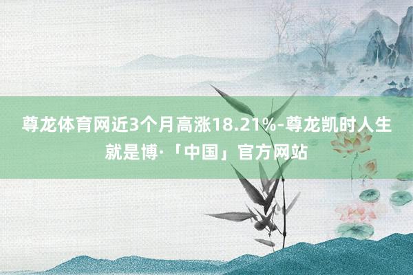尊龙体育网近3个月高涨18.21%-尊龙凯时人生就是博·「中国」官方网站