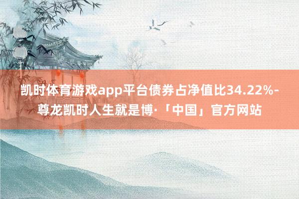 凯时体育游戏app平台债券占净值比34.22%-尊龙凯时人生就是博·「中国」官方网站