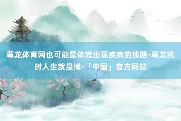 尊龙体育网也可能是体魄出现疾病的线路-尊龙凯时人生就是博·「中国」官方网站