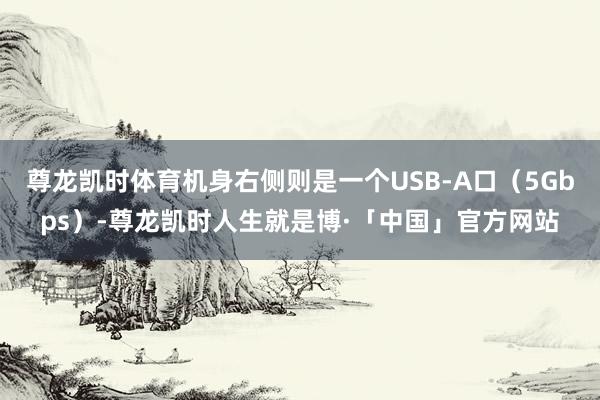 尊龙凯时体育机身右侧则是一个USB-A口（5Gbps）-尊龙凯时人生就是博·「中国」官方网站