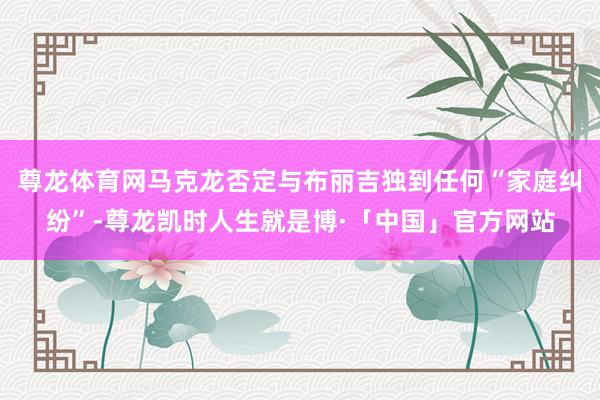 尊龙体育网马克龙否定与布丽吉独到任何“家庭纠纷”-尊龙凯时人生就是博·「中国」官方网站