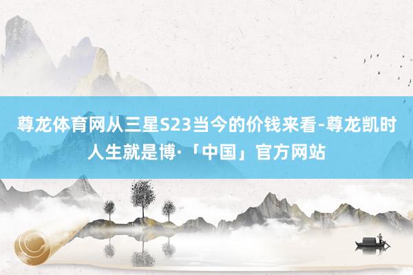 尊龙体育网从三星S23当今的价钱来看-尊龙凯时人生就是博·「中国」官方网站