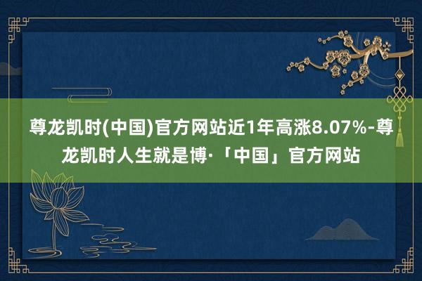 尊龙凯时(中国)官方网站近1年高涨8.07%-尊龙凯时人生就是博·「中国」官方网站