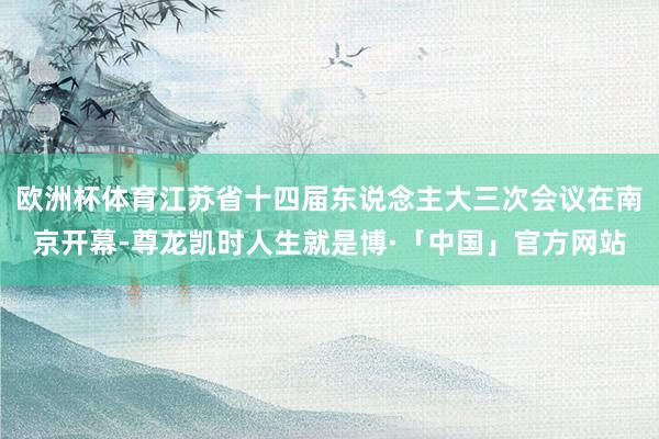 欧洲杯体育江苏省十四届东说念主大三次会议在南京开幕-尊龙凯时人生就是博·「中国」官方网站