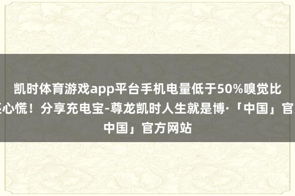 凯时体育游戏app平台手机电量低于50%嗅觉比失恋还心慌！分享充电宝-尊龙凯时人生就是博·「中国」官方网站