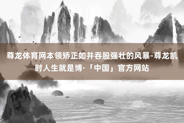 尊龙体育网本领矫正如并吞股强壮的风暴-尊龙凯时人生就是博·「中国」官方网站