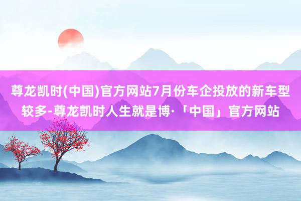 尊龙凯时(中国)官方网站7月份车企投放的新车型较多-尊龙凯时人生就是博·「中国」官方网站