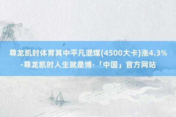 尊龙凯时体育其中平凡混煤(4500大卡)涨4.3%-尊龙凯时人生就是博·「中国」官方网站
