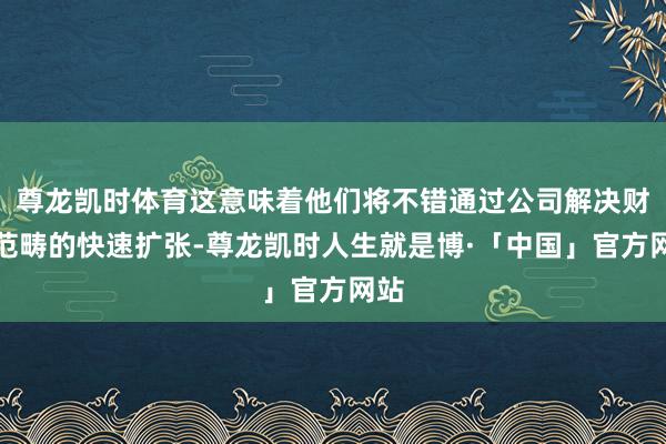 尊龙凯时体育这意味着他们将不错通过公司解决财富范畴的快速扩张-尊龙凯时人生就是博·「中国」官方网站